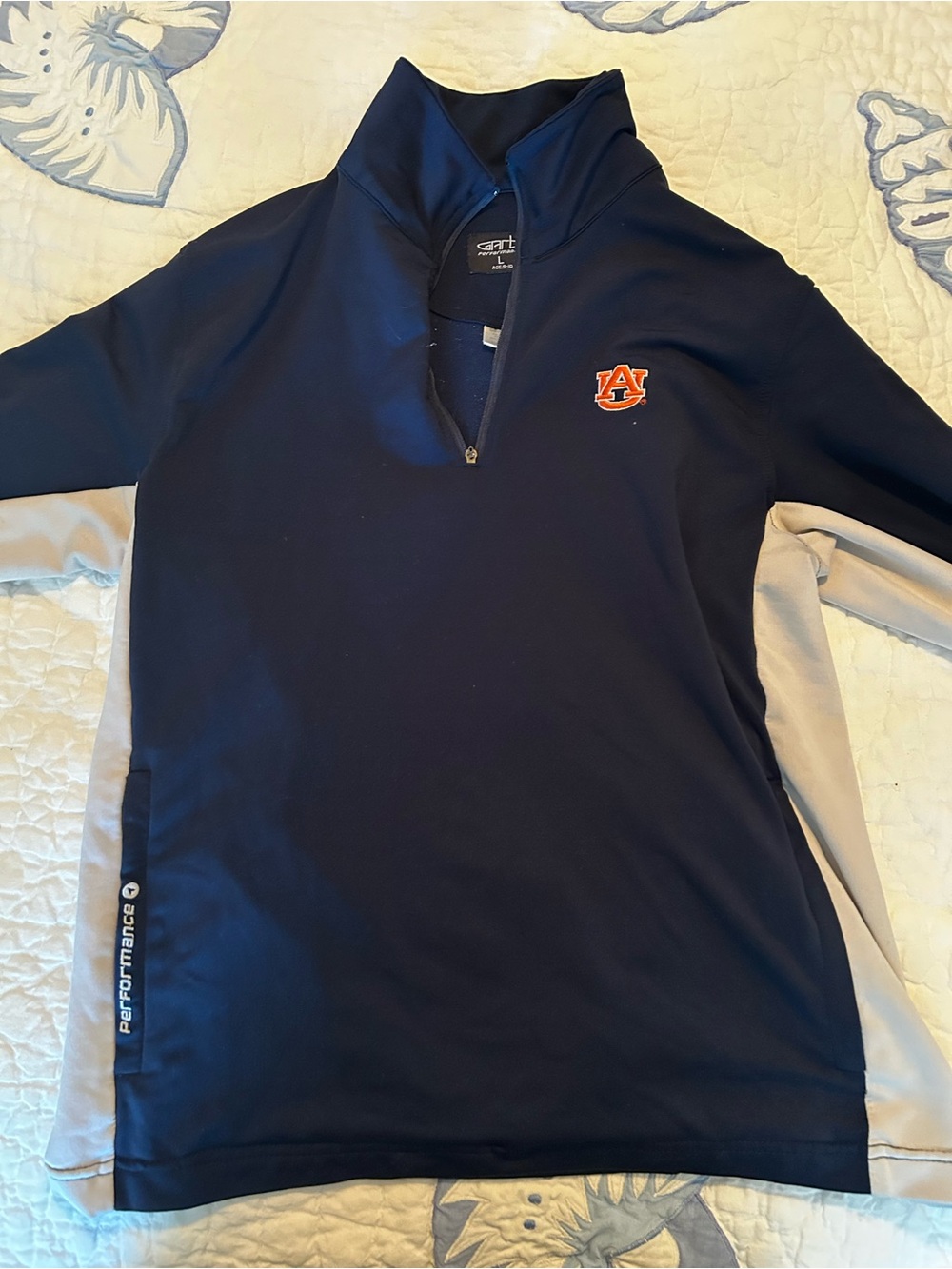 Auburn Tigers Navy & Gray Quarter-Zip Pullover